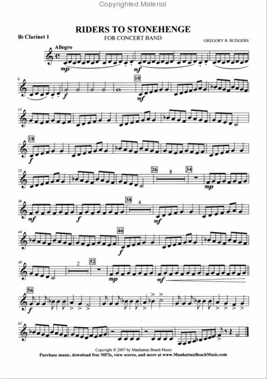 Riders to Stonehenge Riders to Stonehenge Concert Band scores gallery preview page 5