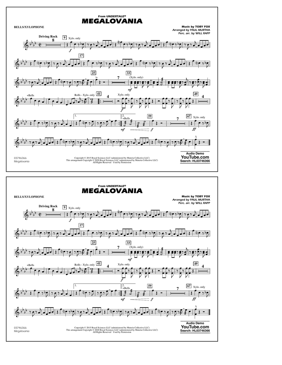 Megalovania xylophone sales