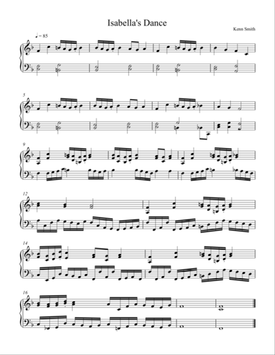 Isabelle's Dance Piano Solo scores gallery preview page 1