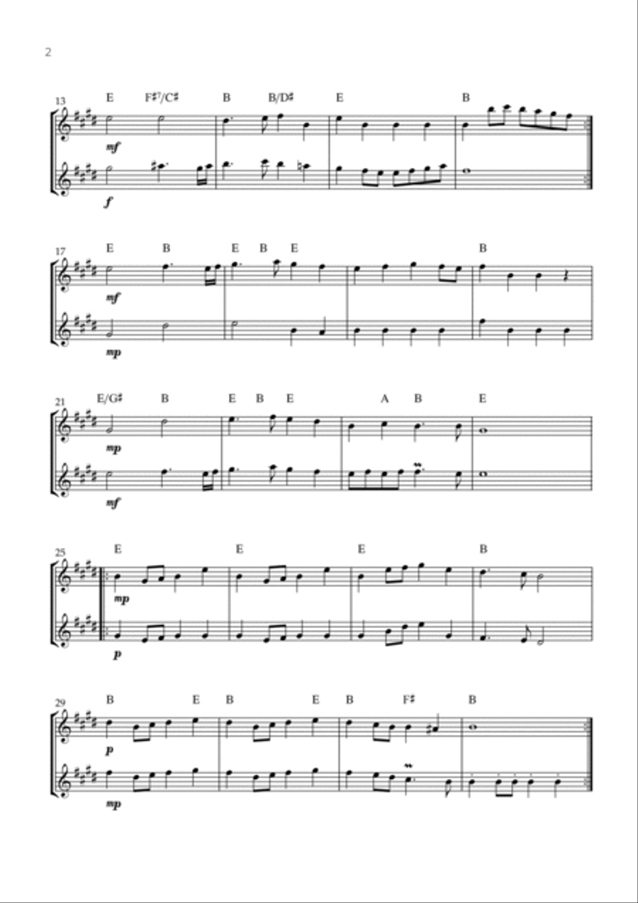 Trumpet Voluntary (Trumpet Duo) - Jeremiah Clarke Trumpet Duet scores gallery preview page 2