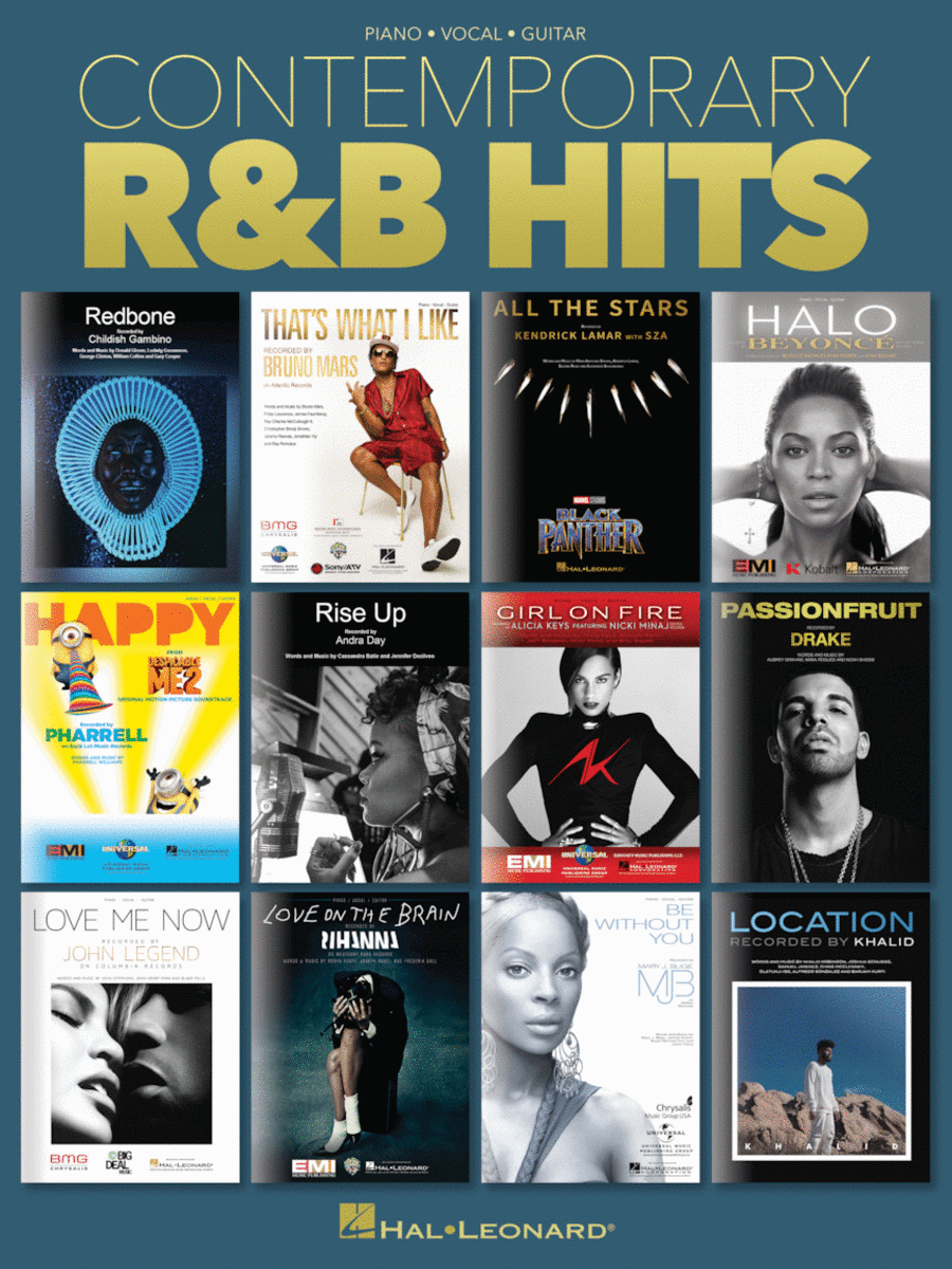 Contemporary R&B Hits Piano, Vocal, Guitar scores gallery preview page 1