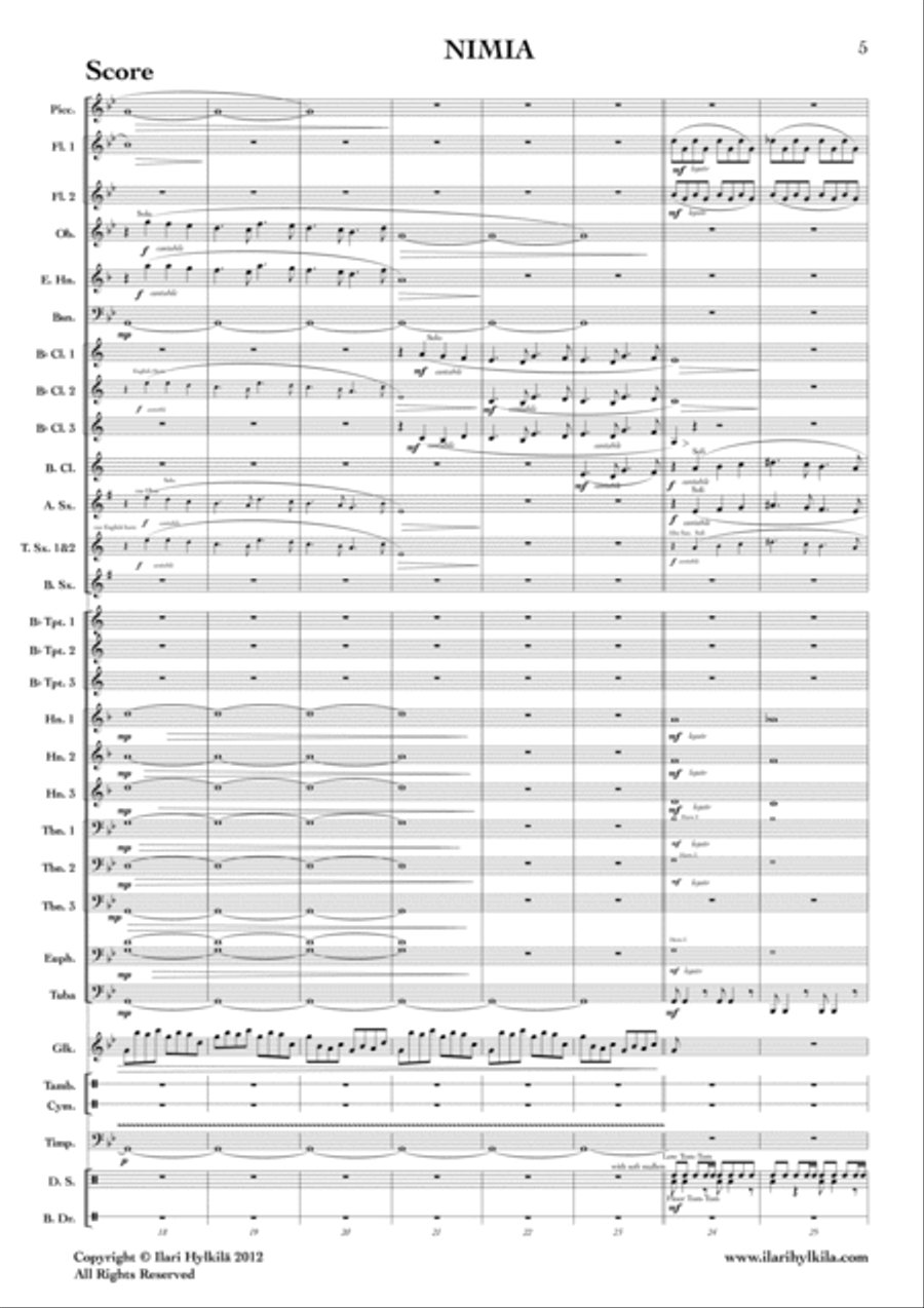 Nimia (Score and parts for Concert Band) Concert Band scores gallery preview page 5