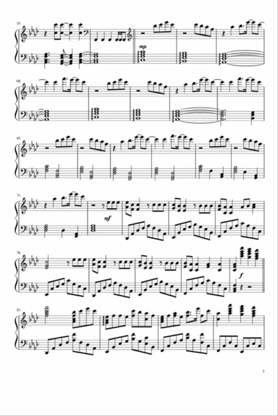 I Need U Piano Solo scores gallery preview page 3