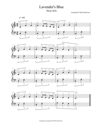 Book cover for Lavender's Blue - Children's Song for Easy Harp