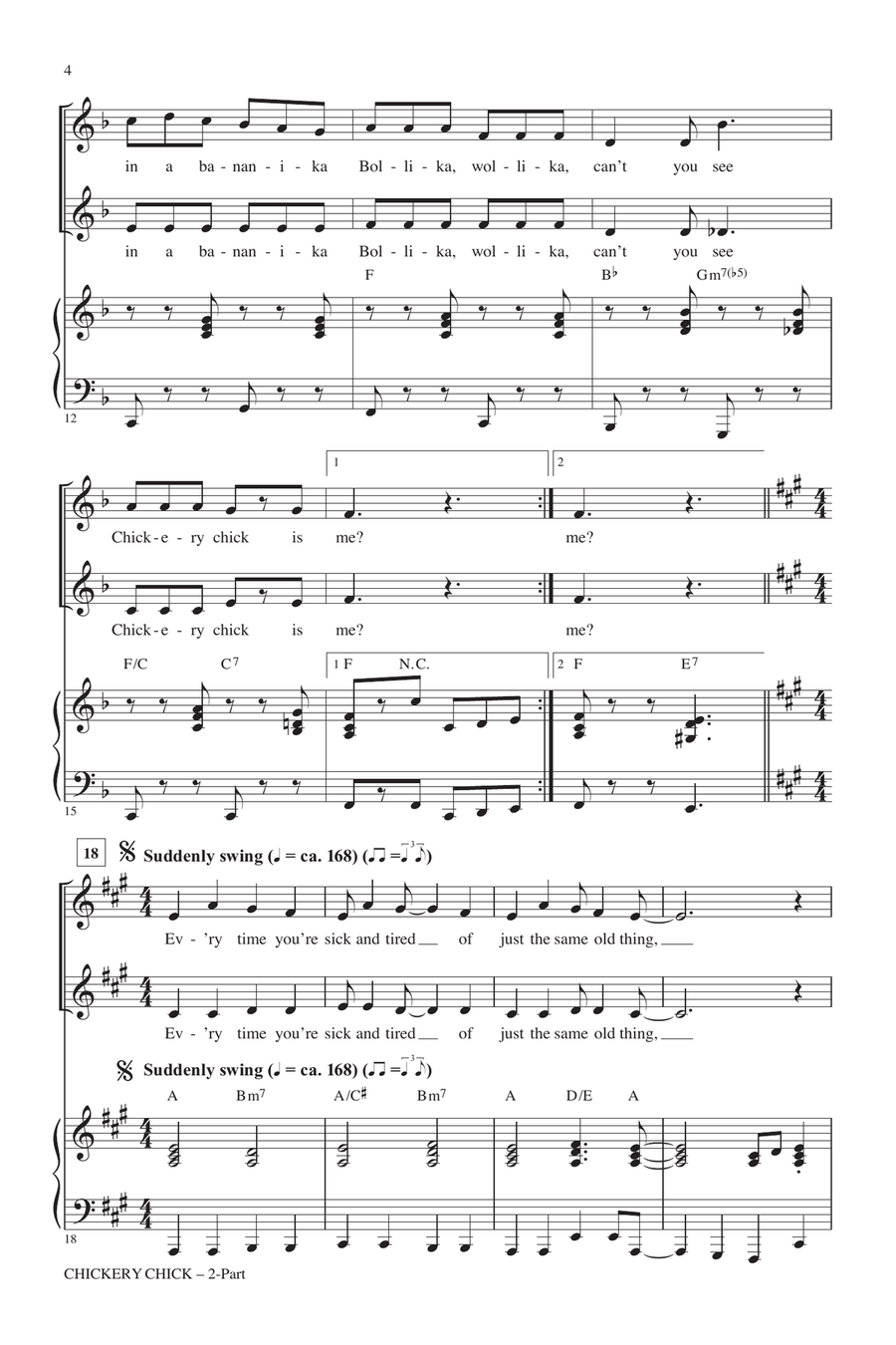 Chickery Chick Chickery Chick 2-Part scores gallery preview page 2