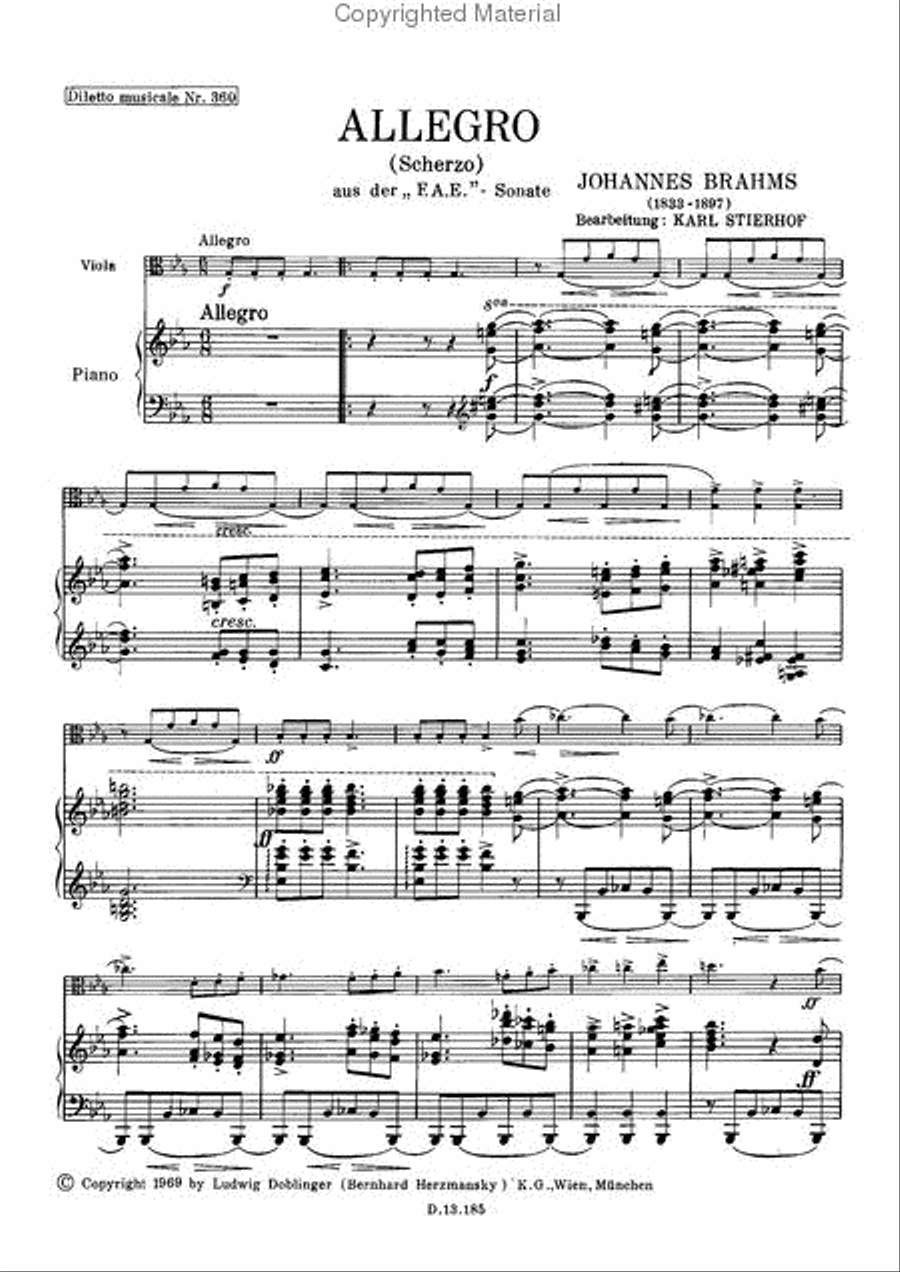 Allegro (Scherzo c-moll) Viola scores gallery preview page 2