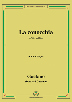 Donizetti-La conocchia,in E flat Major,for Voice and Piano