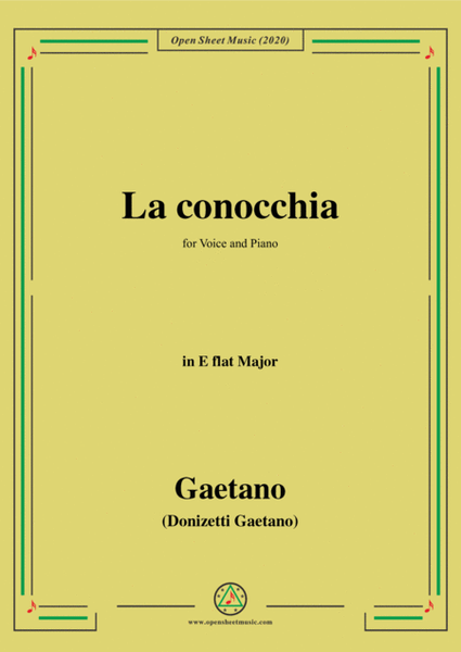 Donizetti-La conocchia,in E flat Major,for Voice and Piano