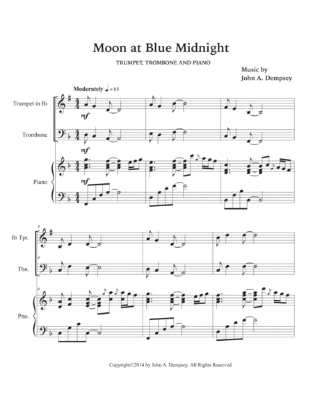 Moon at Blue Midnight (Trio for Trumpet, Trombone and Piano) image number null