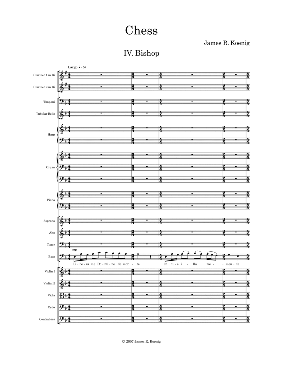 Chess Symphony, Movement IV. Bishop Full Orchestra scores gallery preview page 1
