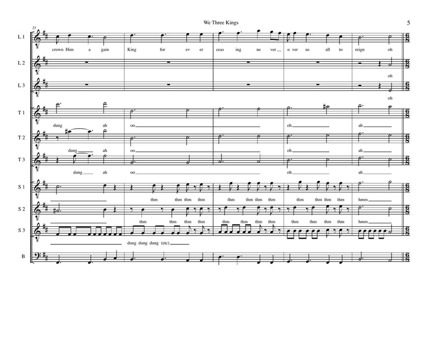 We Three Kings We Three Kings TTBB scores gallery preview page 5