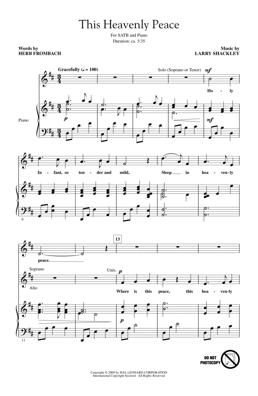This Heavenly Peace This Heavenly Peace 4-Part scores gallery preview page 1