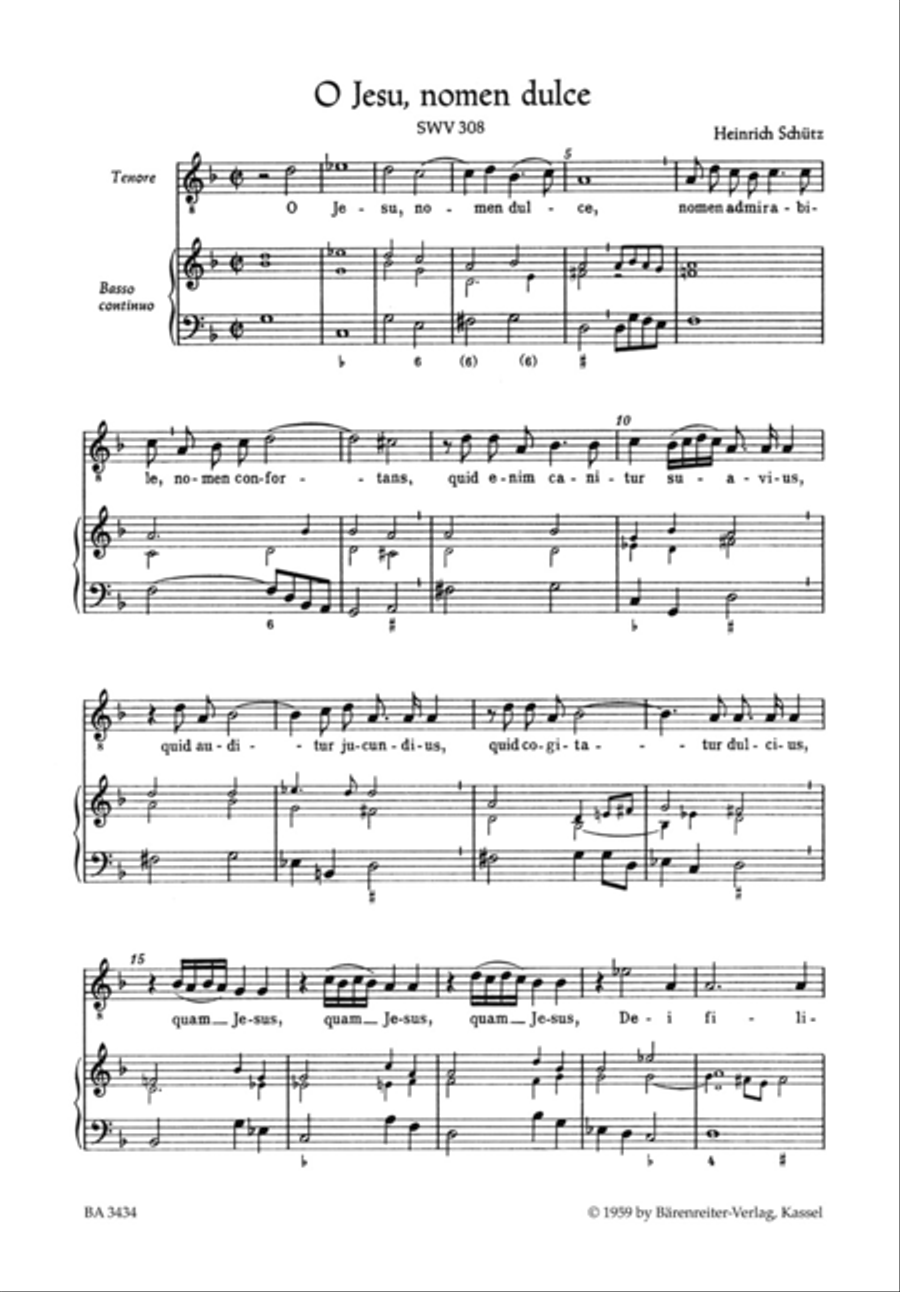 Kleine geistliche Konzerte, Heft 14 Tenor Voice scores gallery preview page 2