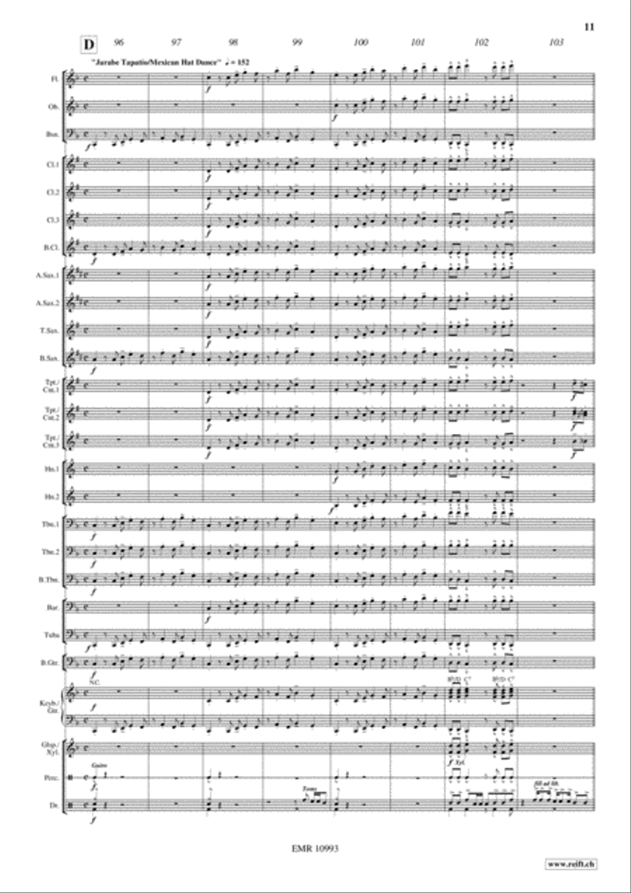 Viva Mexico Concert Band scores gallery preview page 12