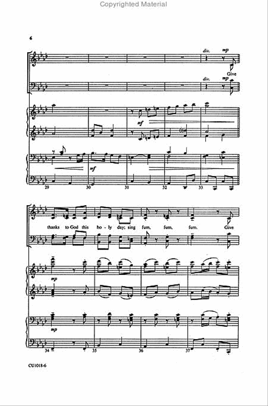 Fum, Fum, Fum - SATB Fum, Fum, Fum - SATB 4-Part scores gallery preview page 4