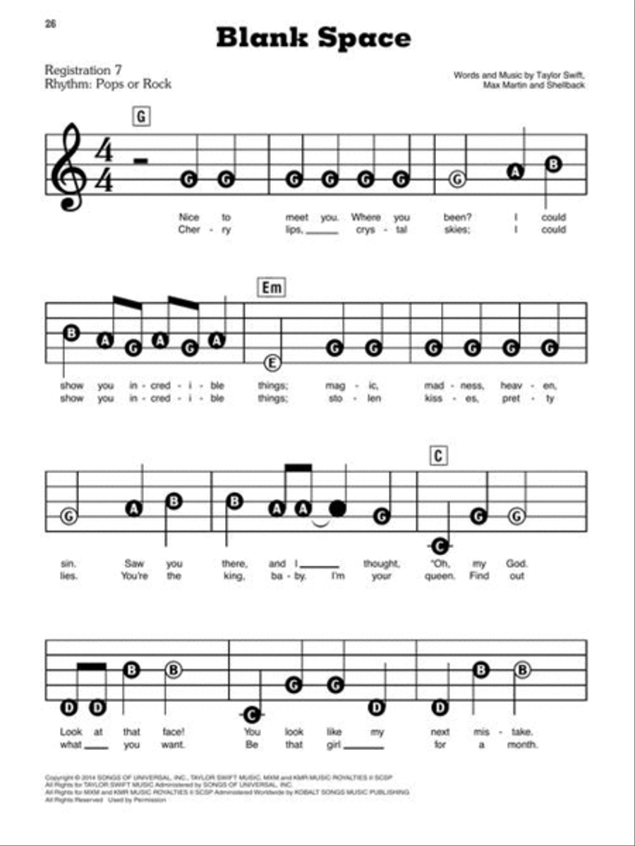 Taylor Swift – 2nd Edition Easy Piano scores gallery preview page 7