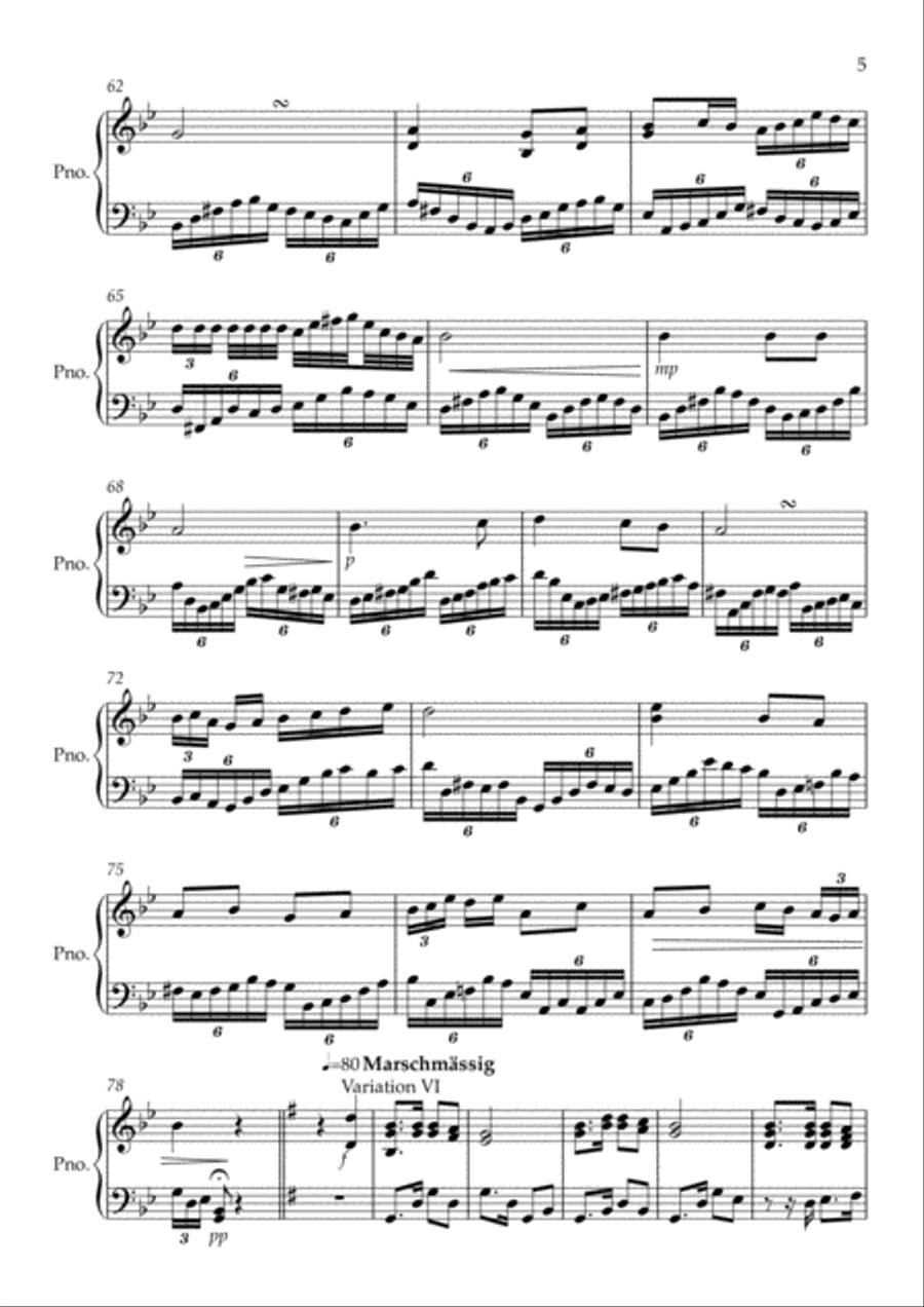 Piano variations on a folk song 