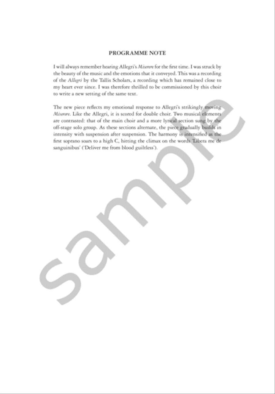 Miserere mei for SSA Soli and Double Choir (SATB-STB) STB scores gallery preview page 3