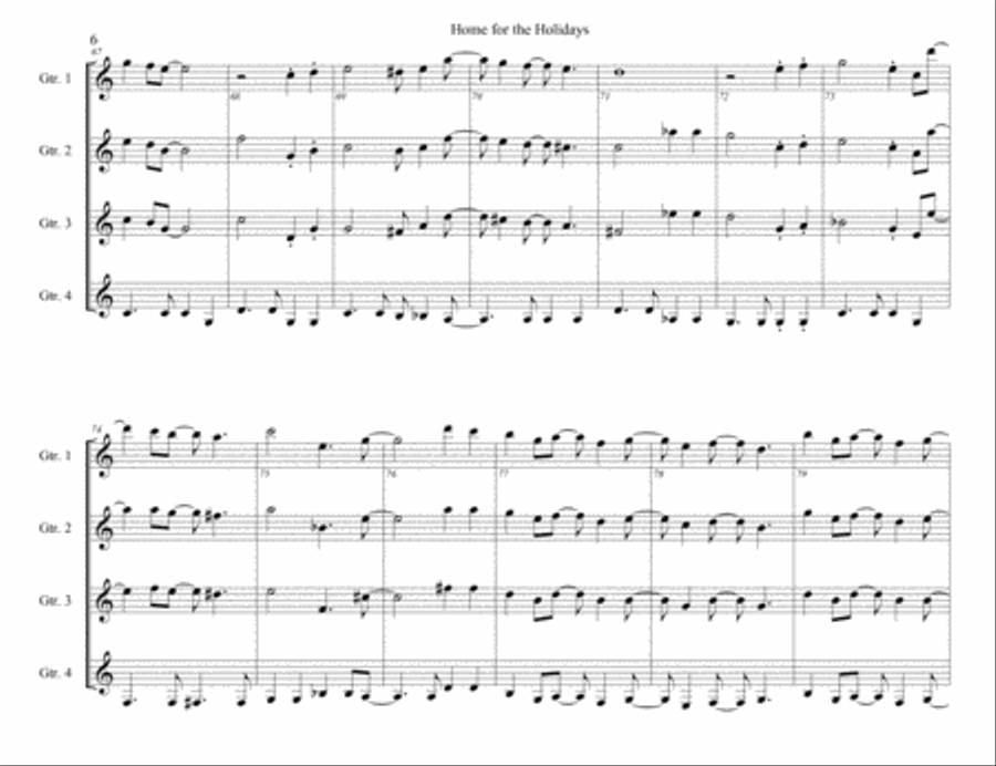 (There's No Place Like) Home For The Holidays Electric Guitar scores gallery preview page 6