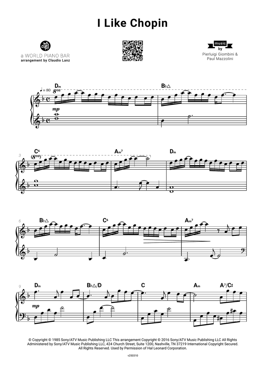 I Like Chopin Piano Solo scores gallery preview page 1