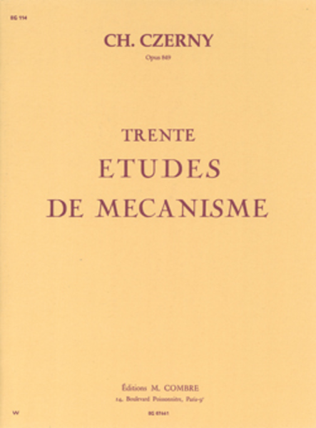 Etudes de mecanisme (30) Op. 849