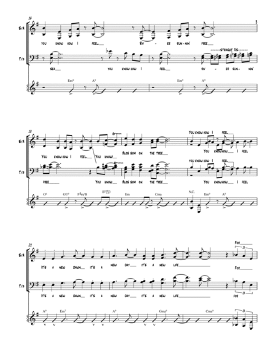 Feeling Good 4-Part scores gallery preview page 3