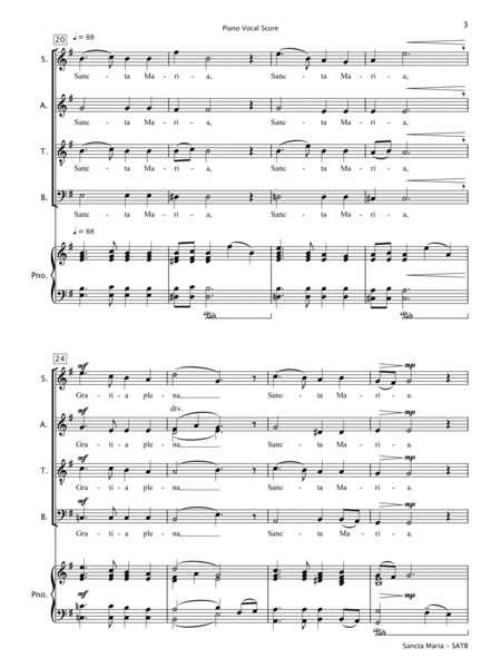 Sancta Maria (SATB Choir & Piano) image number null