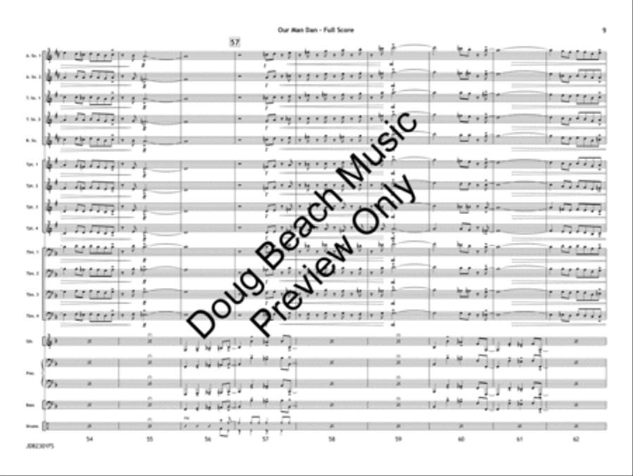 Our Man Dan (Score) Our Man Dan (Score) Jazz Ensemble scores gallery preview page 10