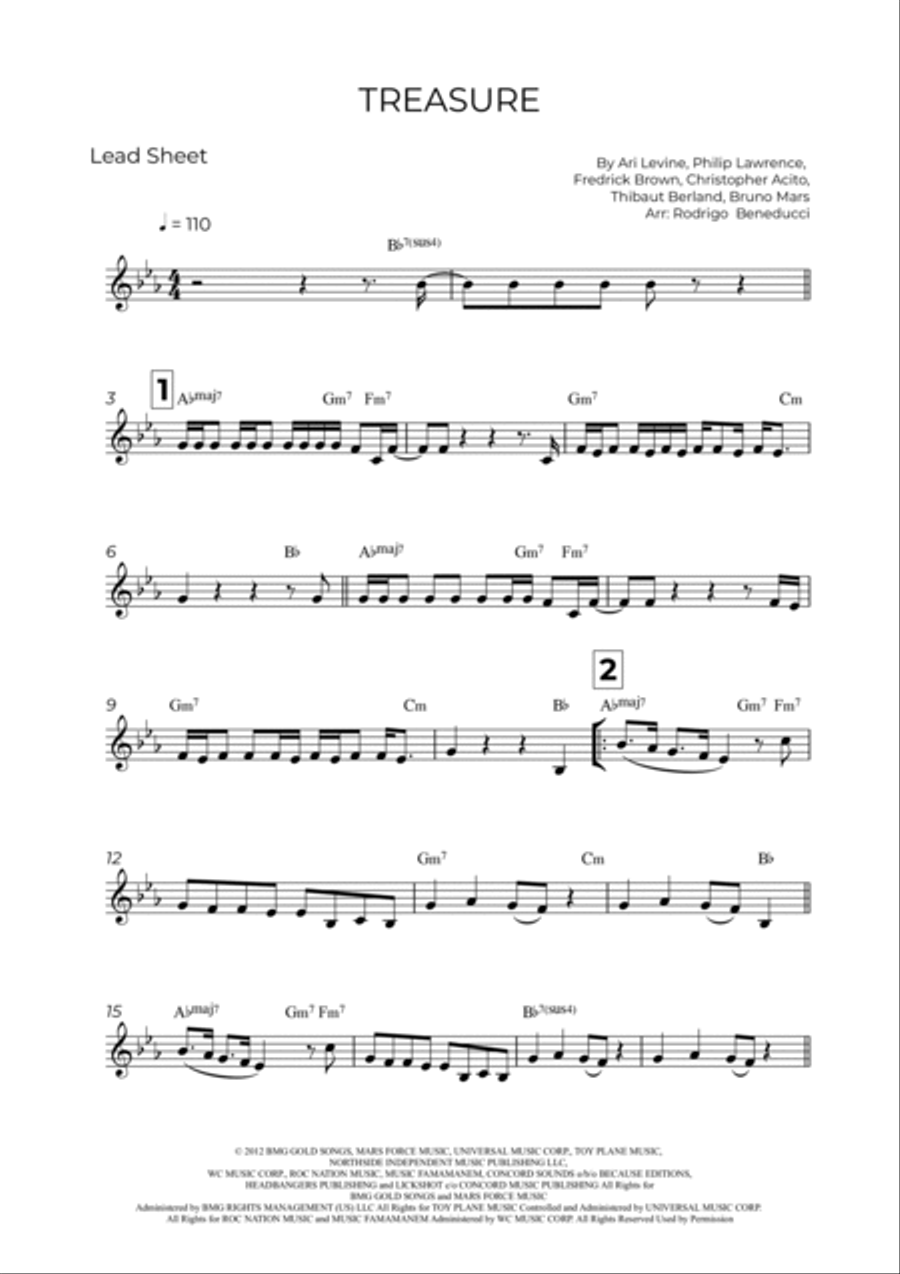 Treasure Piano scores gallery preview page 2