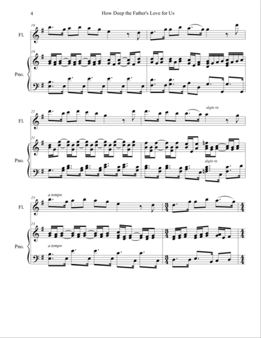 How Deep The Father's Love For Us Flute Solo scores gallery preview page 4