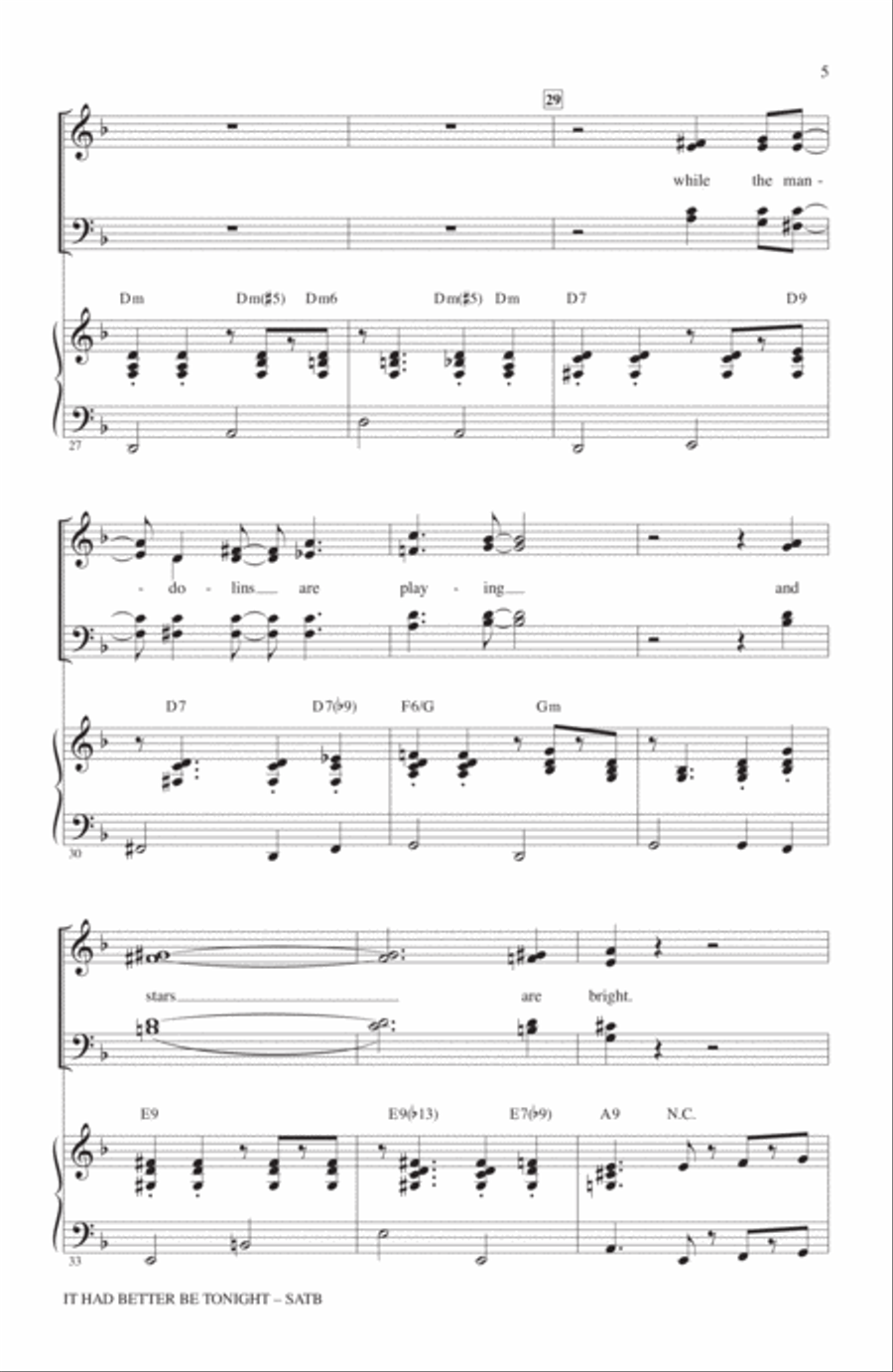 It Had Better Be Tonight 4-Part scores gallery preview page 4