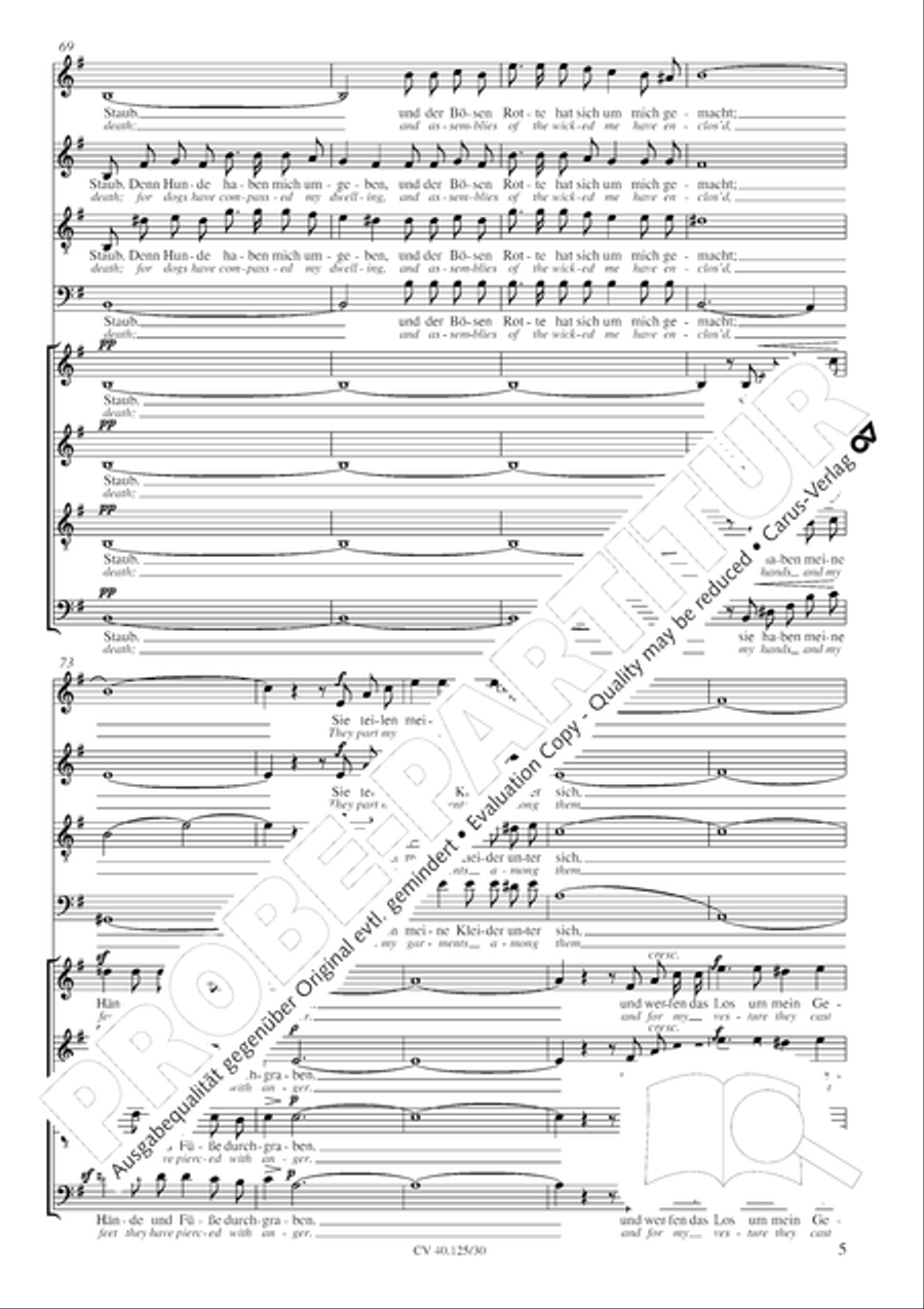 My God, where hast Thou me forsaken? 4-Part scores gallery preview page 6