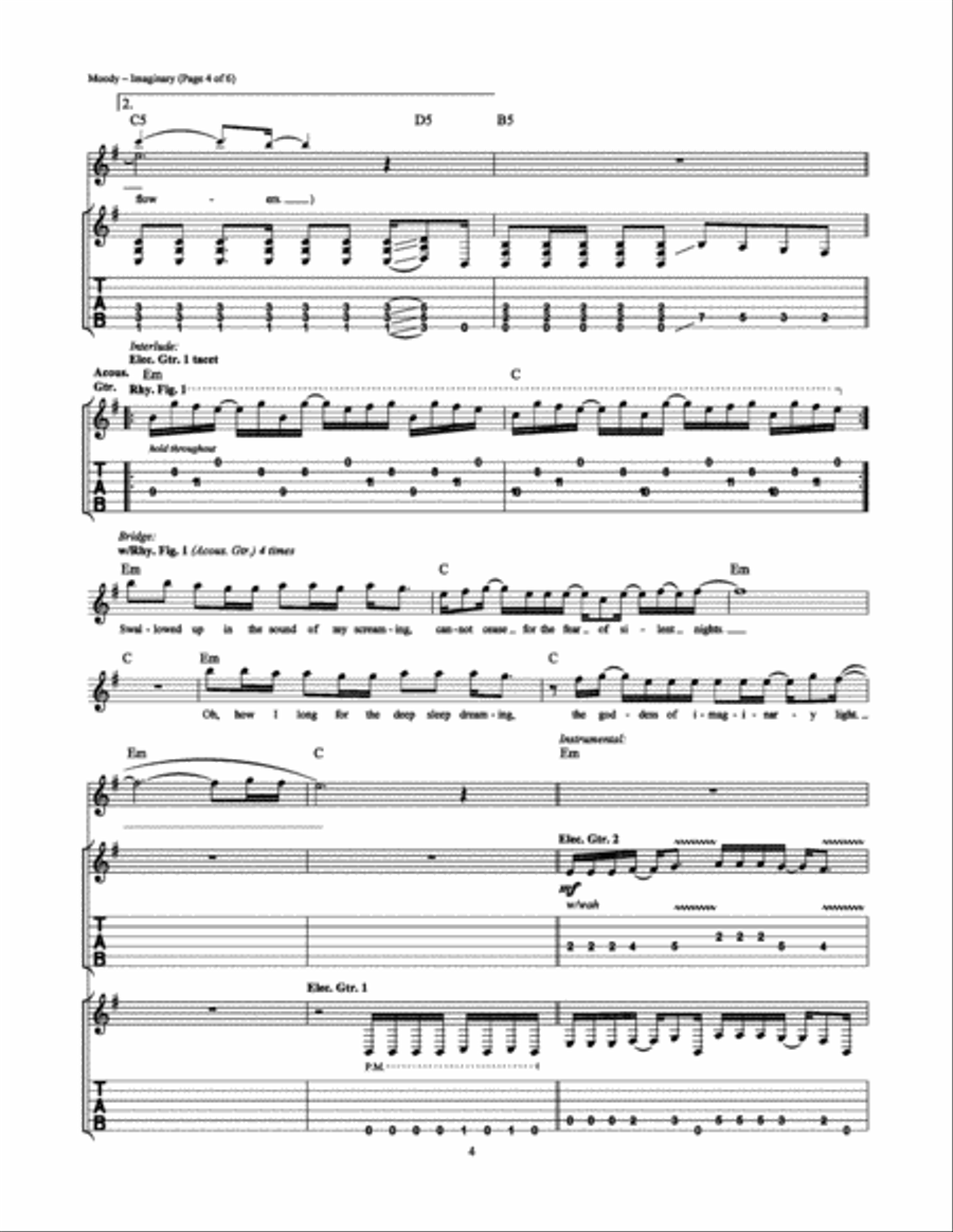 Imaginary Electric Guitar scores gallery preview page 4