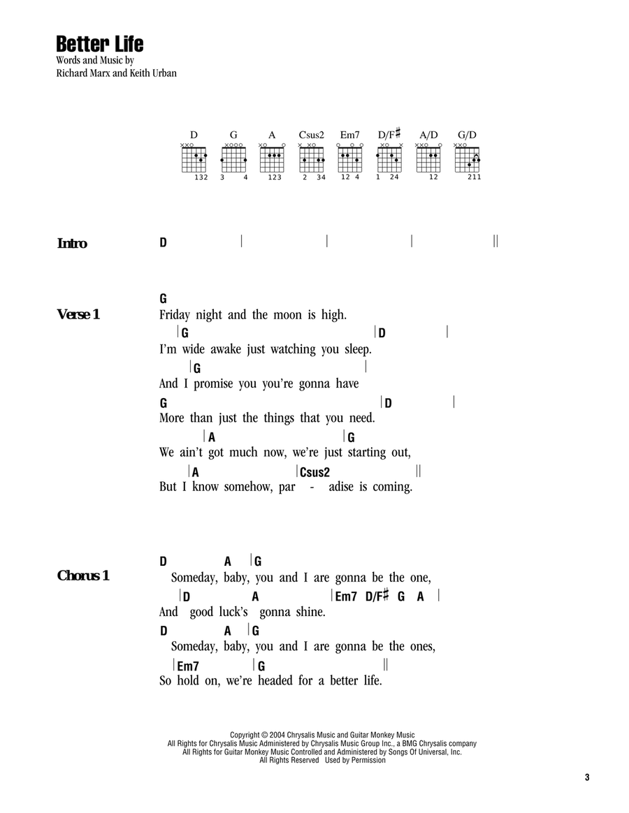 Better Life Acoustic Guitar scores gallery preview page 1
