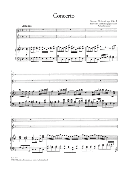 Concerto for 2 oboes Op. 9/3