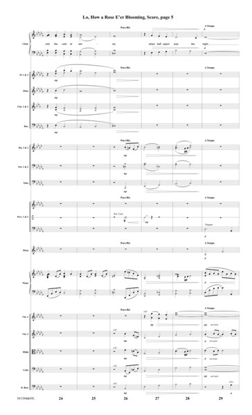 Lo, How a Rose E'er Blooming - Orchestral Score and Parts