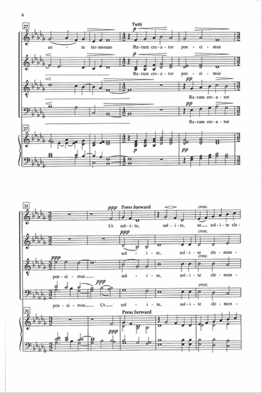 Te Lucis Ante Terminum Te Lucis Ante Terminum 4-Part scores gallery preview page 5