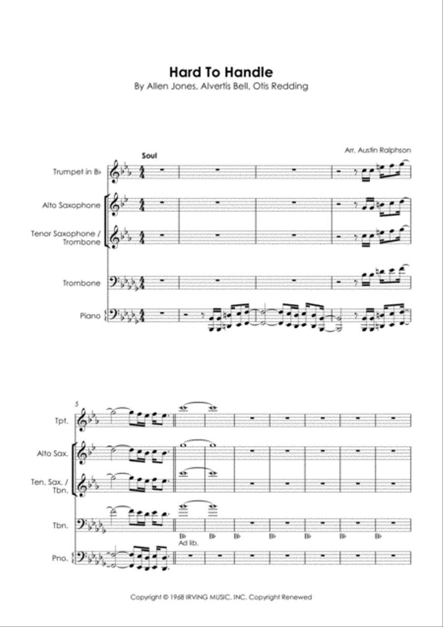 Hard To Handle Tenor Saxophone scores gallery preview page 3