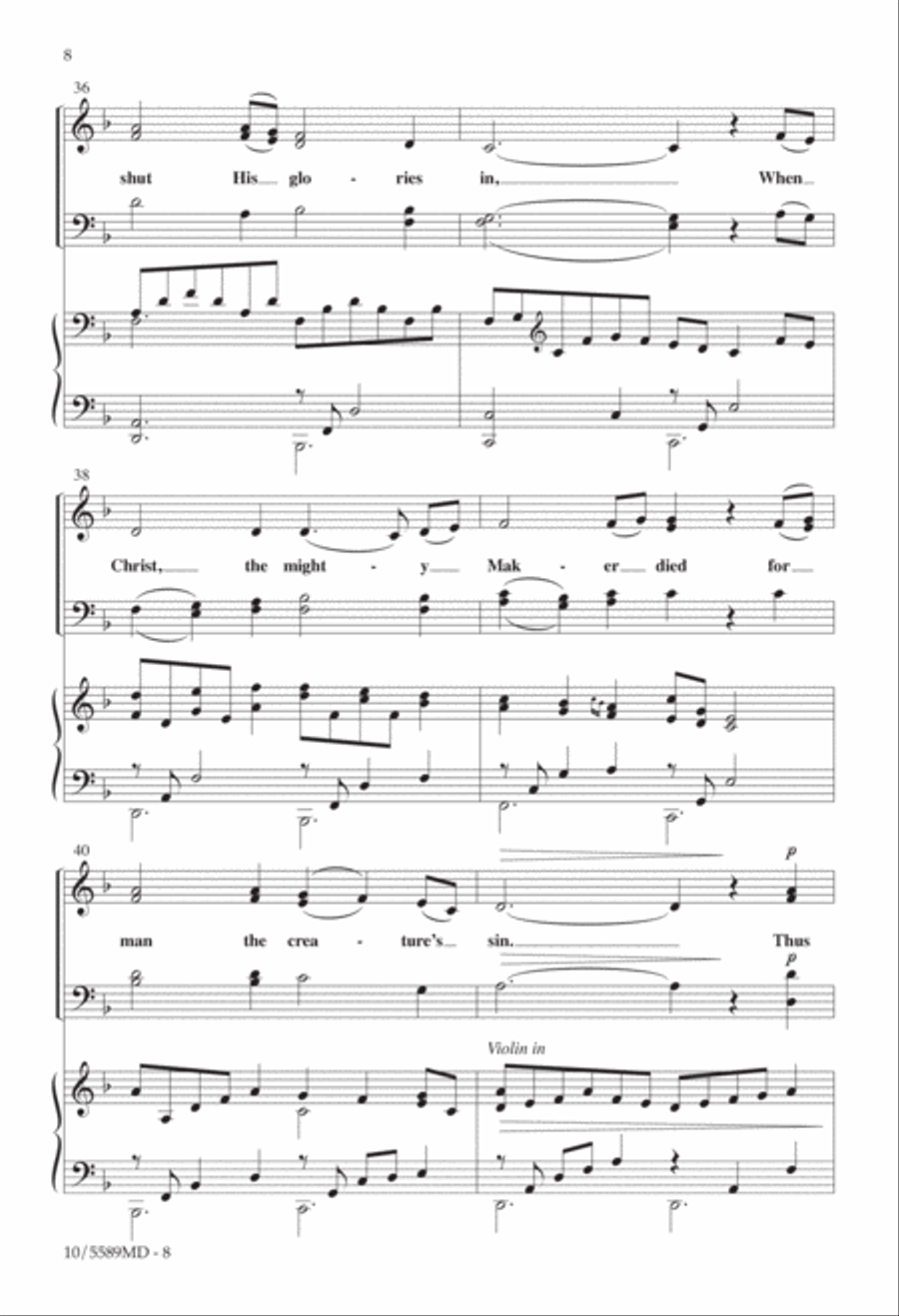 Alas, and Did My Savior Bleed 4-Part scores gallery preview page 7