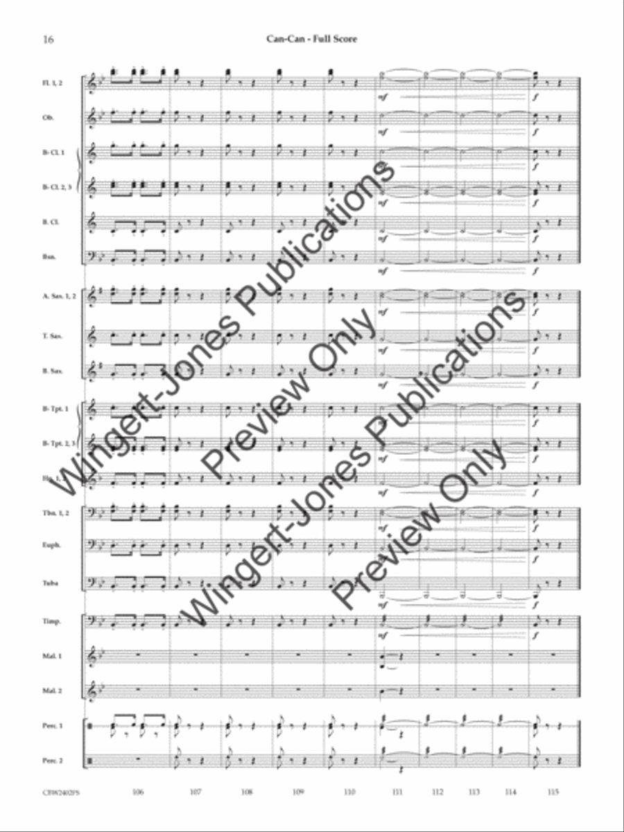 Can-Can (Score) Concert Band scores gallery preview page 17