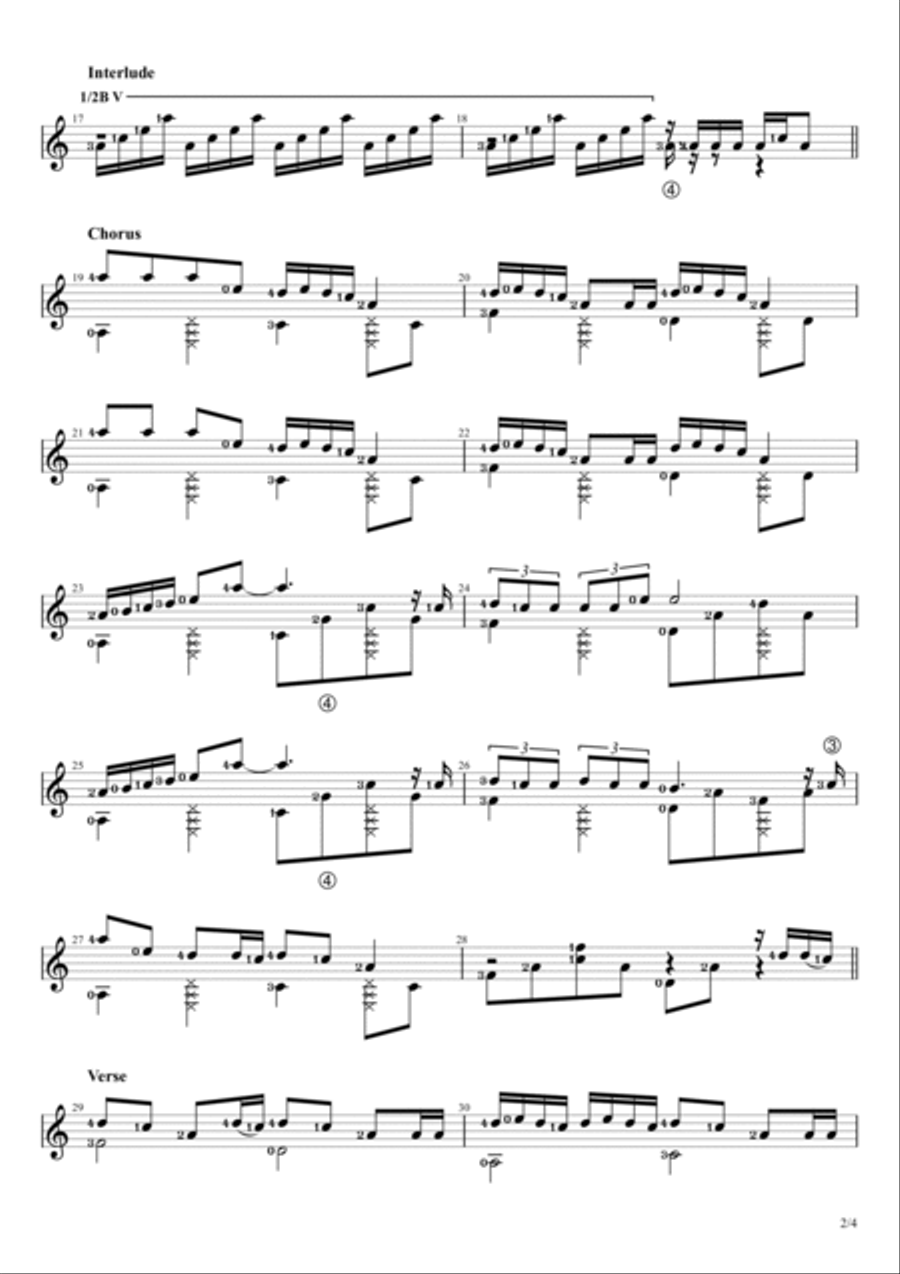 Gasoline Electric Guitar scores gallery preview page 2