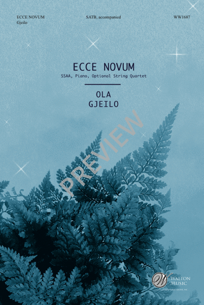 Ecce Novum (SATB) image number null