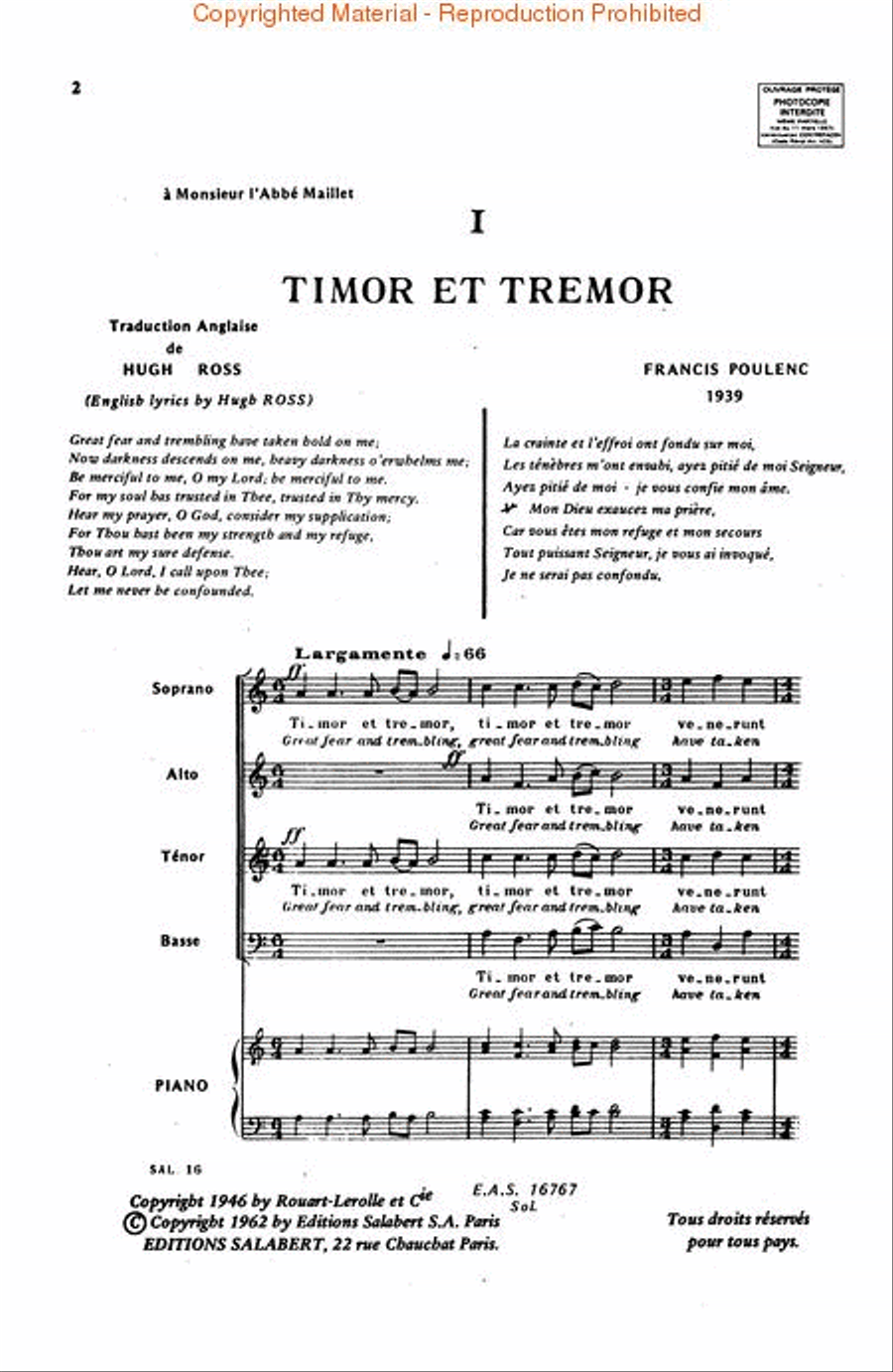 Four Motets for Lent 4-Part scores gallery preview page 2