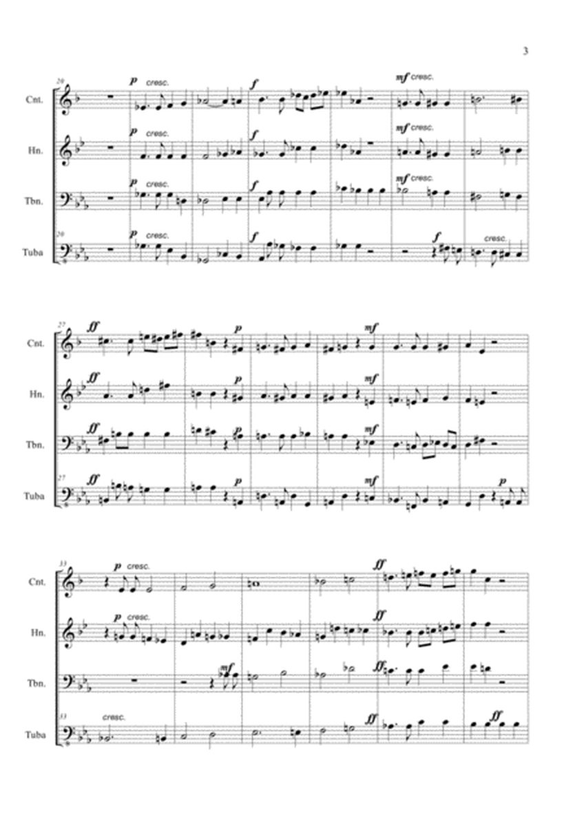 CHRISTUS FACTUS EST - WAB 11 - Bruckner - Arr. for Brass Quartet - With Parts image number null