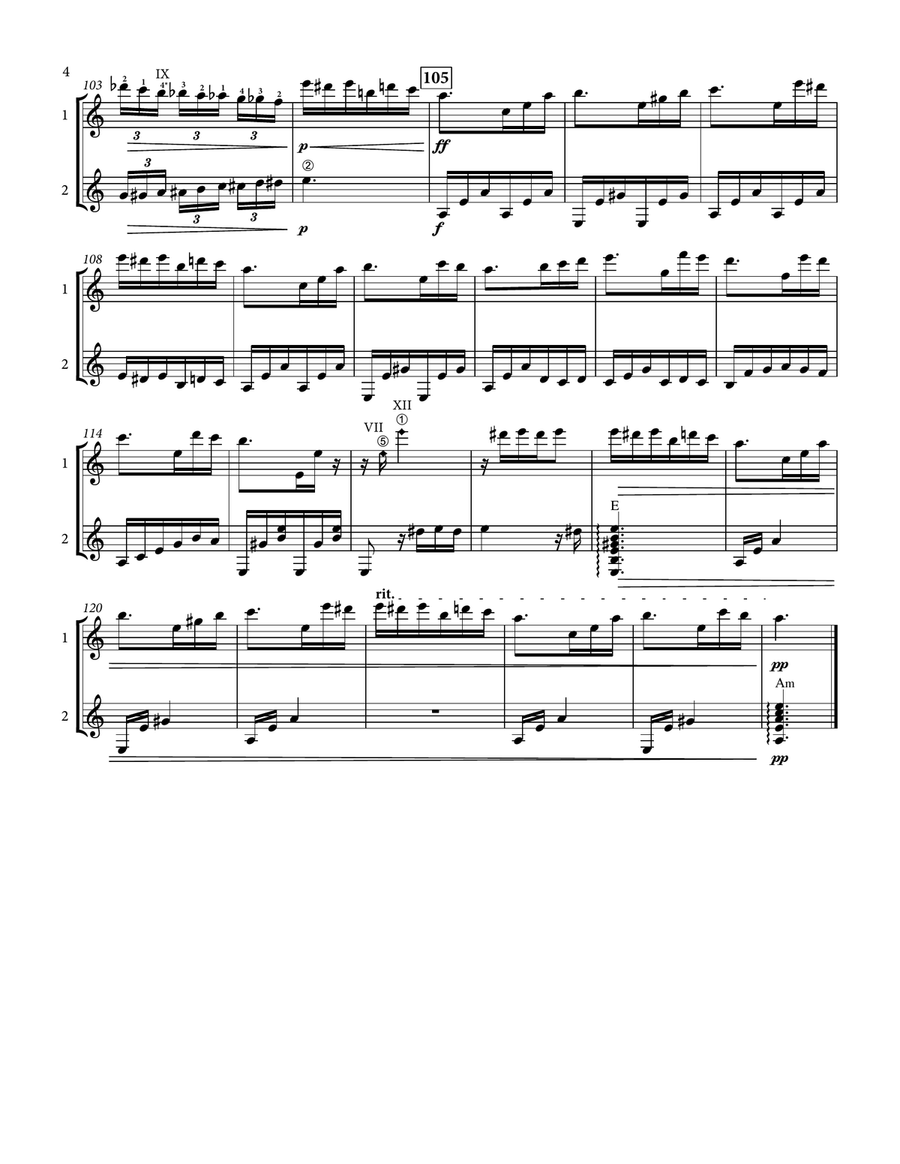 Bagatelle No. 25 A Minor: Für Elise Chamber Music scores gallery preview page 5