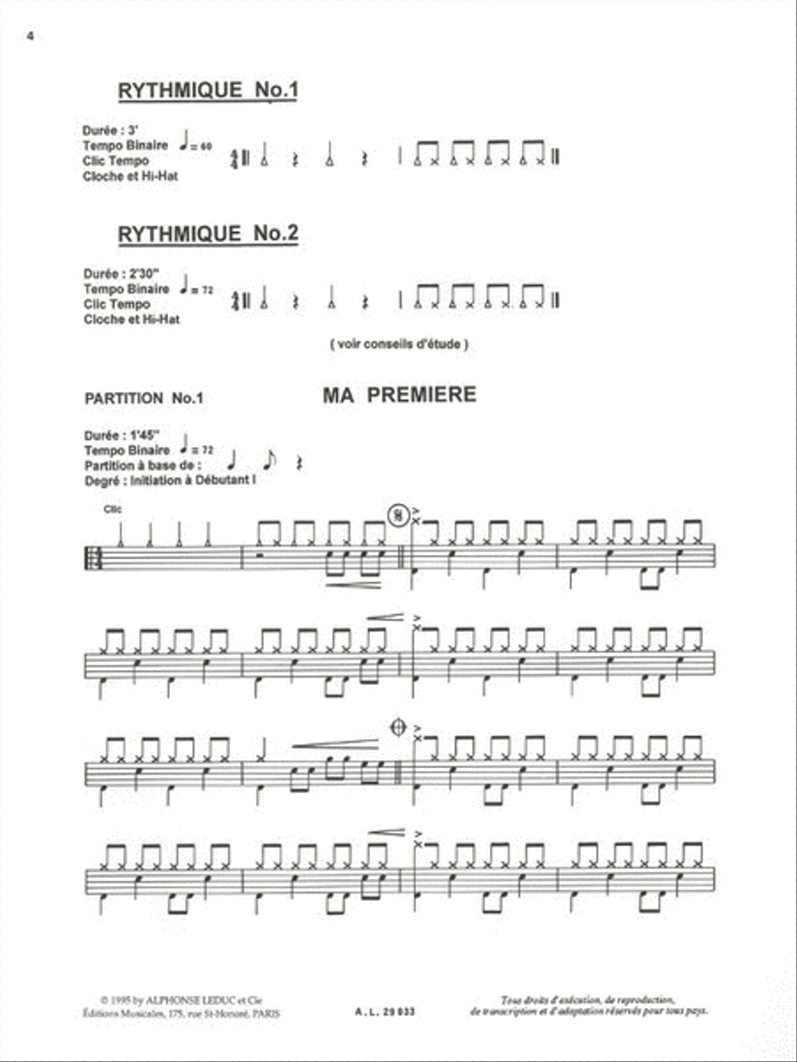 Progression (drums) Avec Cd Al29034 Drums scores gallery preview page 2