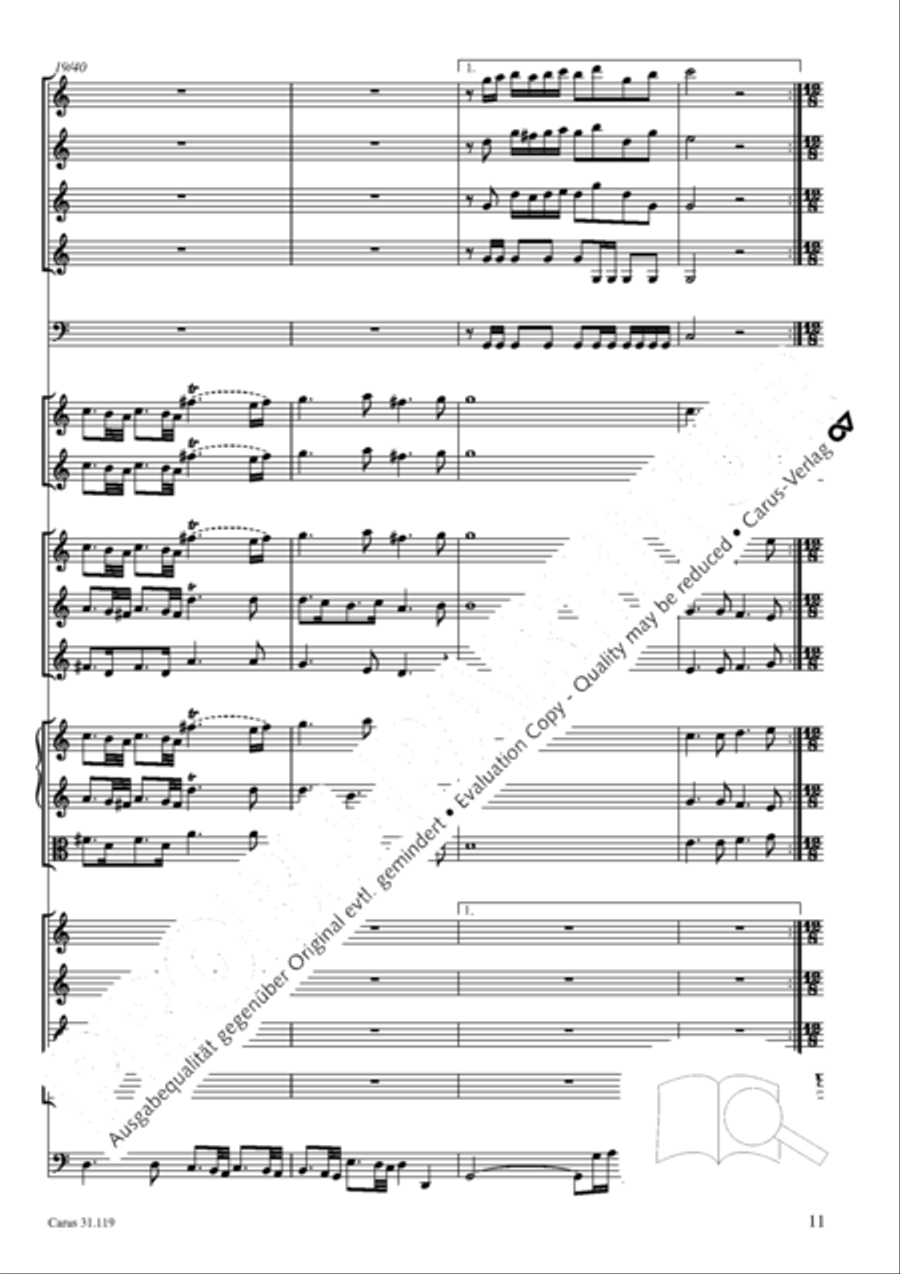 Praise the Lord, O Jerusalem (Preise, Jerusalem, den Herrn) 4-Part scores gallery preview page 12