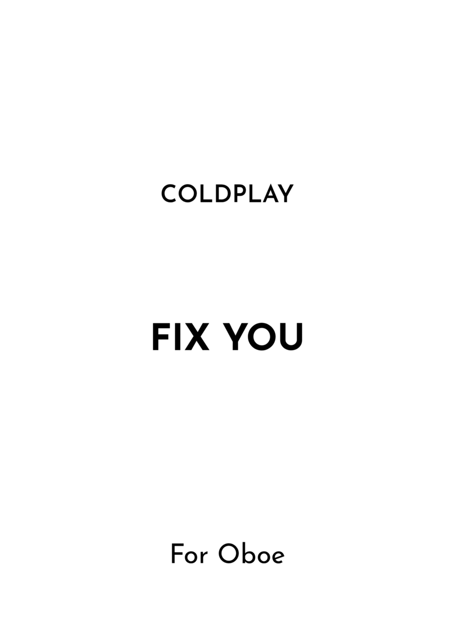 Fix You Fix You Oboe Solo scores gallery preview page 1