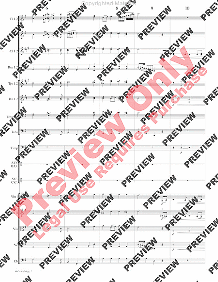 O Canada O Canada Full Orchestra scores gallery preview page 5