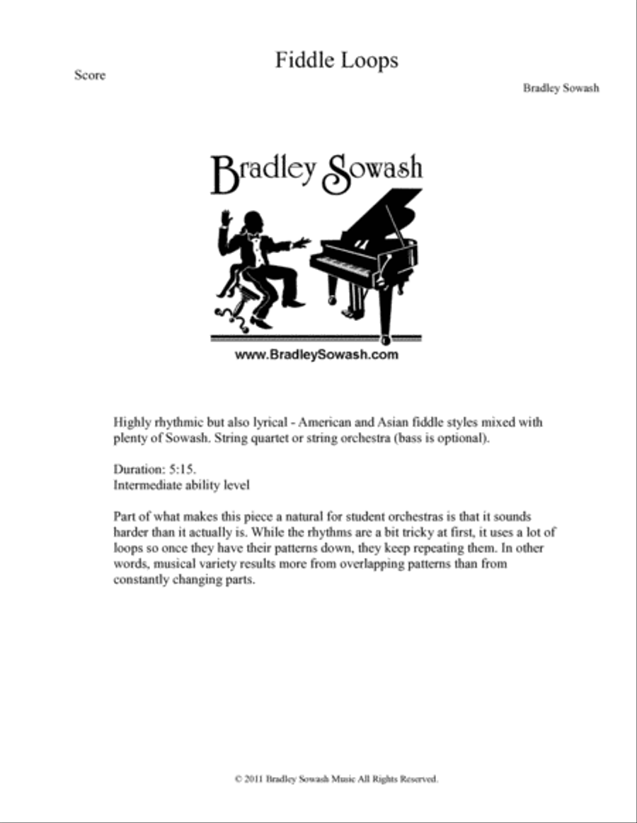 Fiddle Loops - String Orchestra String Quartet scores gallery preview page 2